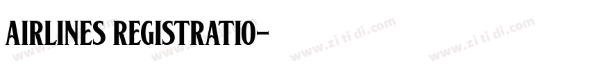 airlines registratio字体转换